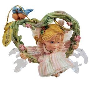 Ashton-Drake HollyDay Angel Ornament "Wishing You a Heart Full of Love" Santiago